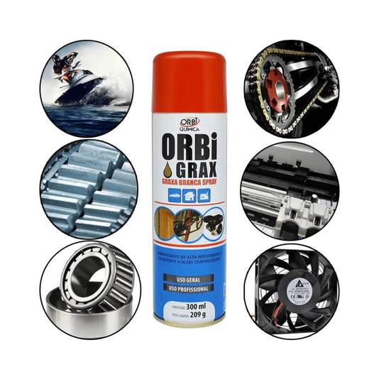 Graxa Branca Spray 300ml White Lub