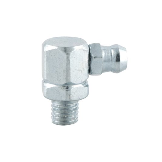 Graxeira Angular 90° Graus Rosca 1/4 Unf 28 Fios Gás Zincada