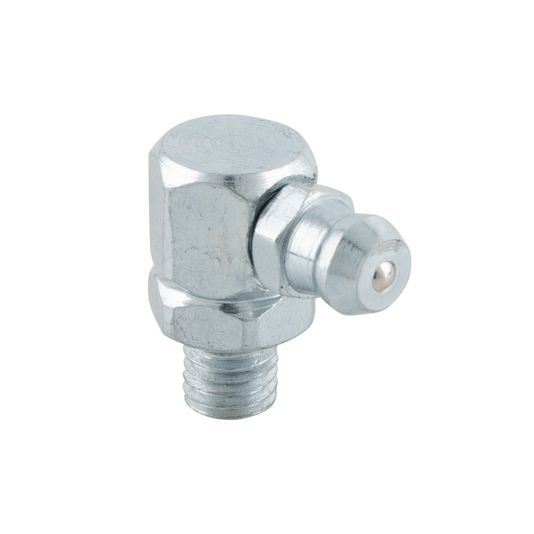 Graxeira Angular 90° Graus Rosca 1/4 Unf 28 Fios Gás Zincada