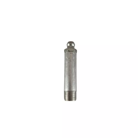Graxeira Reta Longa Rosca 3/8 Bsp 1/8 Gas 28 Fios Zincada