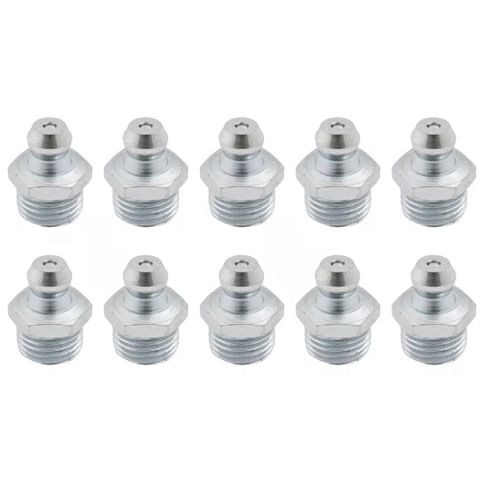 Graxeira Reta Rosca 3/8 Bsp 1/8 Gas 28 Fios Zincada - 10 Un