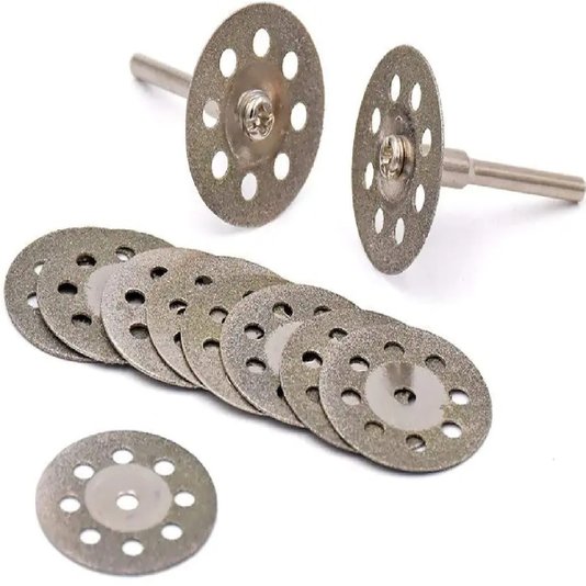 Jogo 10 Mini Discos Diamantados 25mm Corte Micro Retifica