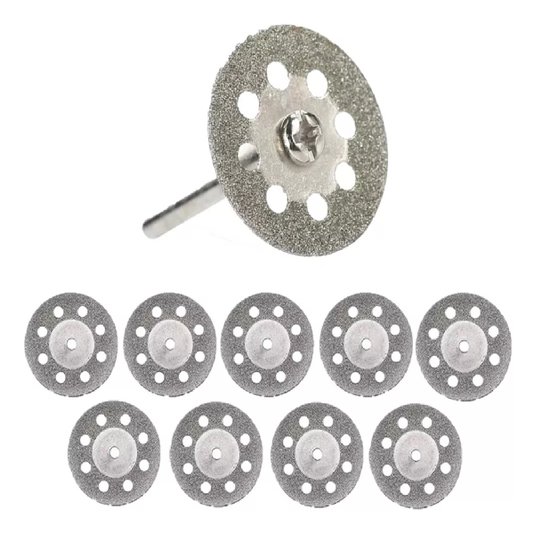 Jogo 10 Mini Discos Diamantados 30mm Corte Micro Retifica