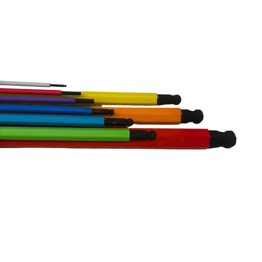 Jogo Chave Allen Abaulada 9 Peças Coloridas 1.5 a 10mm Sata