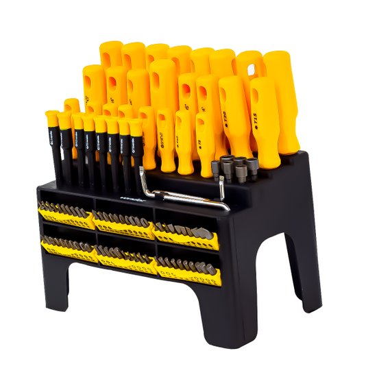 Jogo Chave Fenda Pillips Torx Precisão 100 Pçs Estojo Vonder