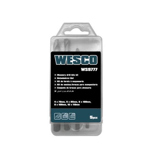 Jogo de Brocas para Alvenaria com 5 Peças Ws9777 Wesco