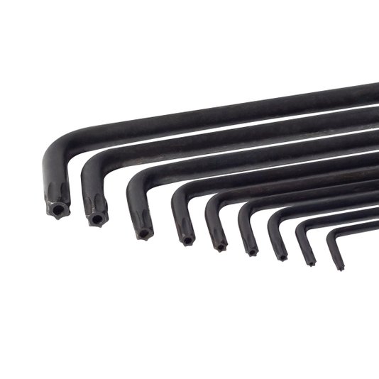 Jogo de Chave Torx L Longa 9 Peças T10 Até T50 Mister