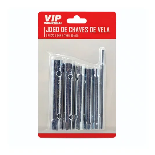 Jogo de Chave Vela de 8 a 17 - 6 Peças Vip Industrial