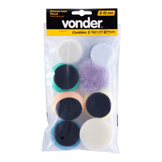 Jogo de Discos Boina Polimento para Mini Politriz 12v Vonder
