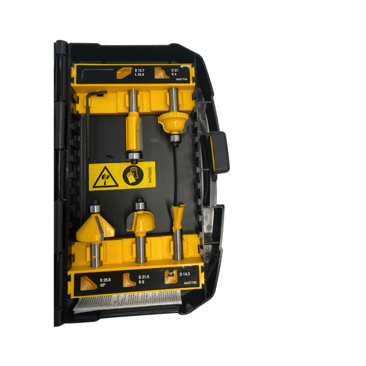 Jogo de Fresa para Madeira Haste 8mm com 12 Peças Dewalt