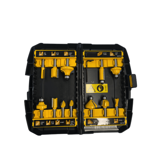 Jogo de Fresa para Madeira Haste 8mm com 12 Peças Dewalt