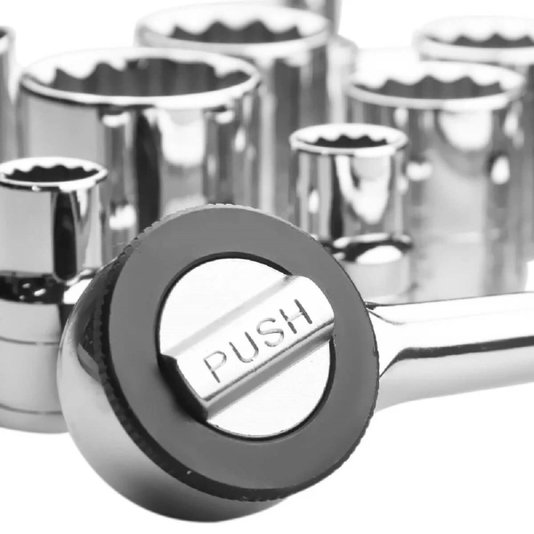 Jogo de Soquetes Estriado 23 Peças 8 a 32mm Encaixe 1/2 Mayle
