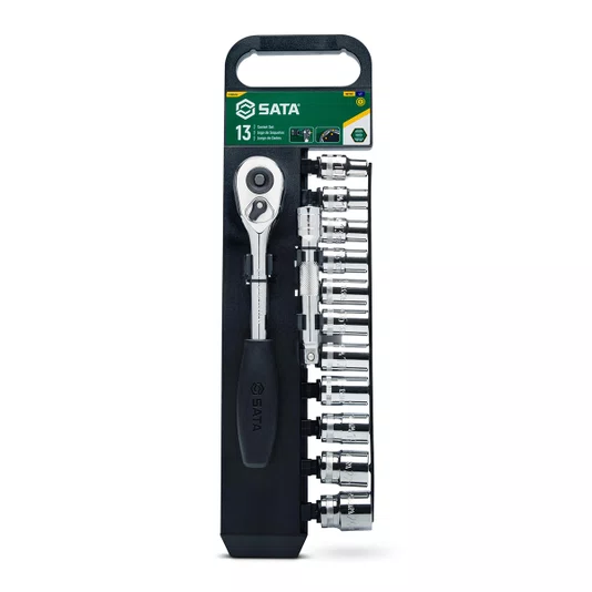Jogo de Soquetes Sextavado 1/2 com 13 Peças St09525g Sata