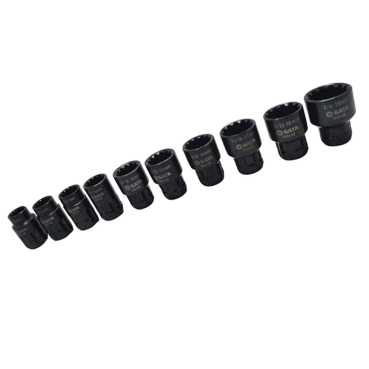 Jogo de Soquetes X6 Chave Ajustável com 11 Peças Vortex Sata