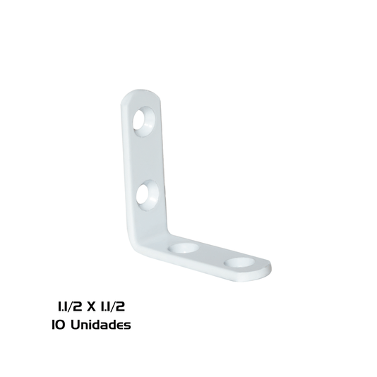 Cantoneira L Multiuso 1.1/2 X 1.1/2 Pol Branca 10 Unidade