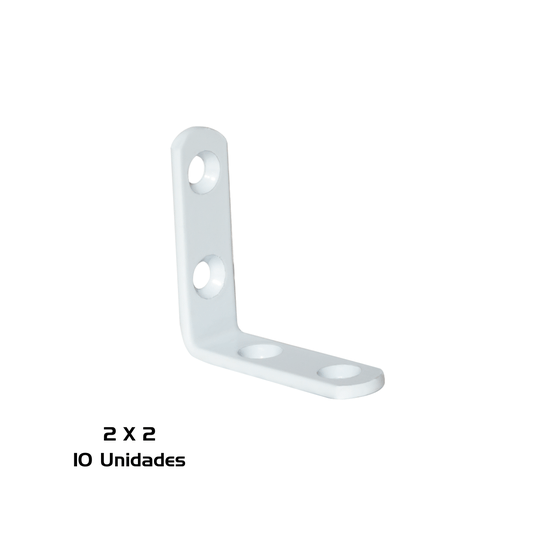 Cantoneira L Multiuso 2 X 2 Pol Branca 10 Unidade