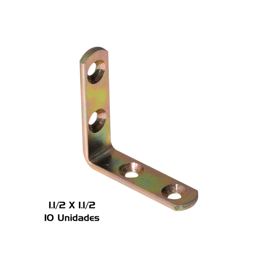 Cantoneira L Para Móveis 1.1/2 X 1.1/2 Pol Multiuso 10 Und