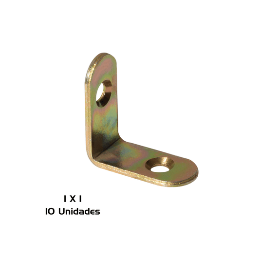 Cantoneira L Para Móveis 1 X 1 Pol Bicromatizada 10 Unidade