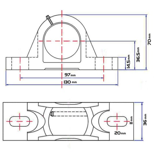 Kit 10 Mancal + 10 Rolamento Ucp 205-14 Eixo 22,225mm