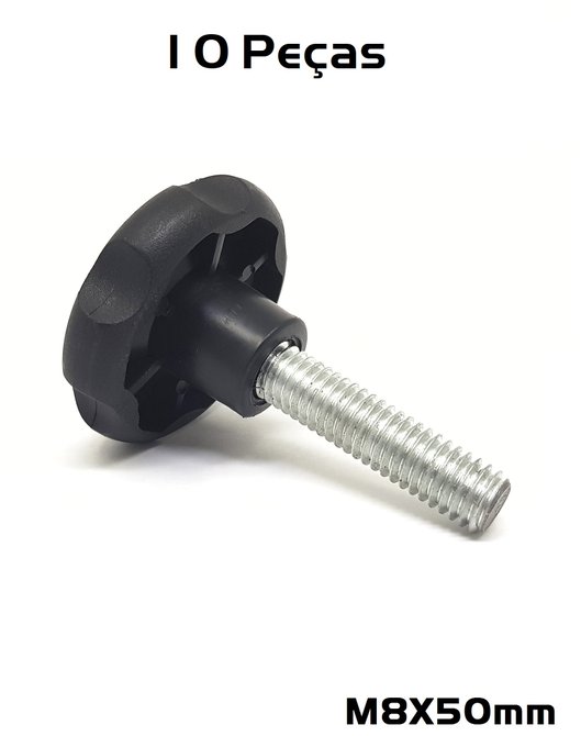 Kit 10 Manipulo Macho Rosca M8 X 50 - 1,25 4526 Margarida
