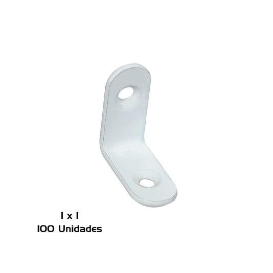 Cantoneira L Multiuso 1X1 Pol Branca 100 Und