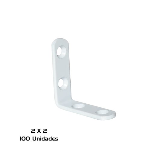 Cantoneira L Multiuso 2 X 2 Pol Branca 100 Unidade