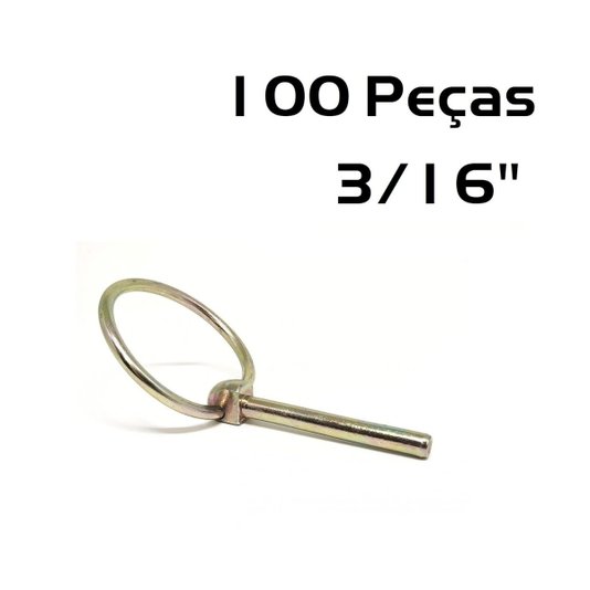 Pino Quebra Dedo 3/16 Trava c/ Argola Fixar 100 Und