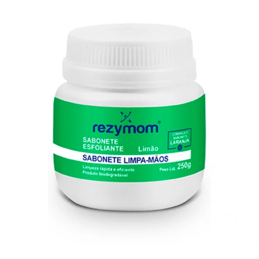 Kit 12 Sabonete Esfoliante Limpa Mãos Limão 250g Rezymom