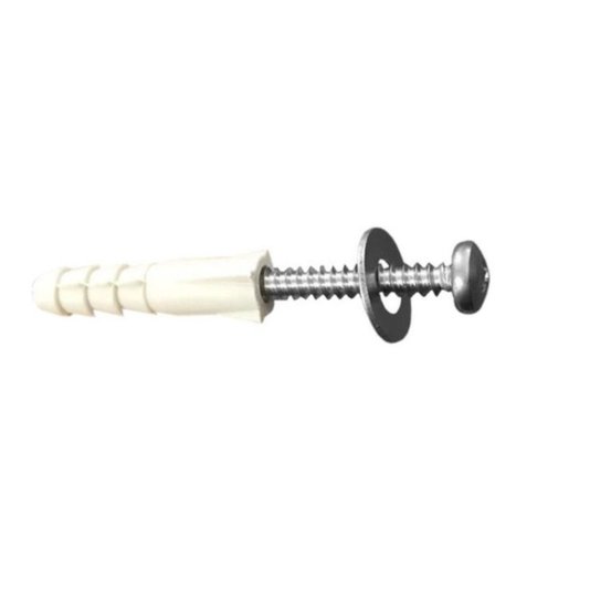 Kit 150 Parafuso Inox Phillips 4,8 x 45 c/ Bucha e Arruela