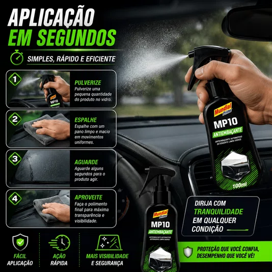 Kit 2 Antiembaçante Spray 100ml Vidro Espelho Embaçado Carro