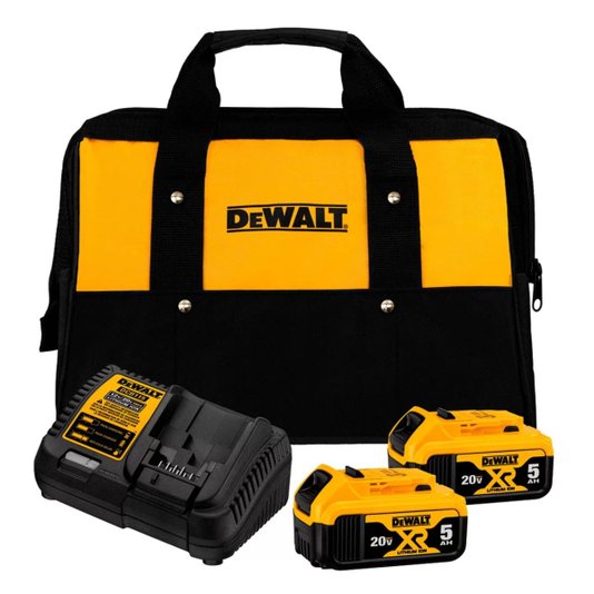 Kit 2 Baterias 20v 5ah Carregador Bolsa Dcb205c2k-br Dewalt