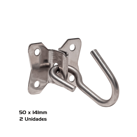 Kit 2 Gancho Para Rede Inox Parafusar 50x141mm Fca