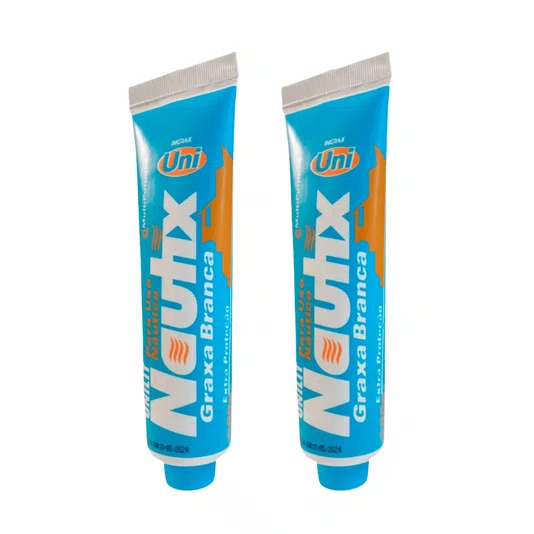 Kit 2 Graxa Branca Nautica Unilit Nautix Bisnaga 80gr Cada