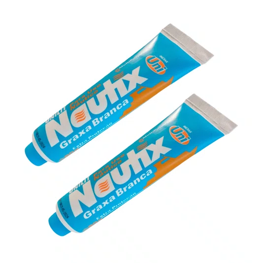 Kit 2 Graxa Branca Nautica Unilit Nautix Bisnaga 80gr Cada