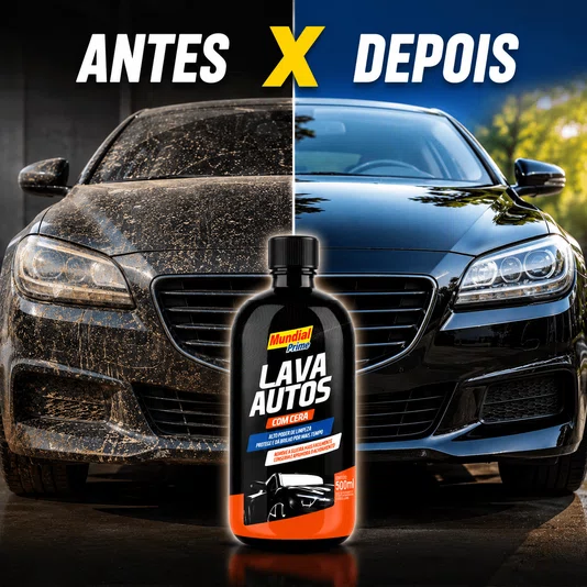 Kit 2 Lava Autos com Cera 500ml Limpeza Profunda Brilho
