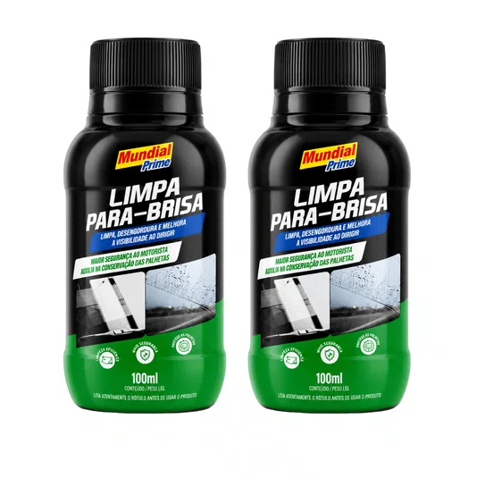 Kit 2 Limpa Para-brisa 100ml Automotivo Visibilidade Máxima
