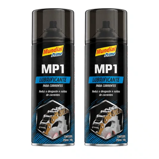 Kit 2 Lubrificante P/ Correntes 250ml Reduz Ruídos Ferrugem