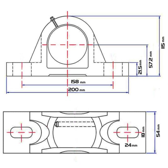 Kit 2 Mancal Pedestal com Rolamento Ucp210 Ucp 210 Eixo 50mm