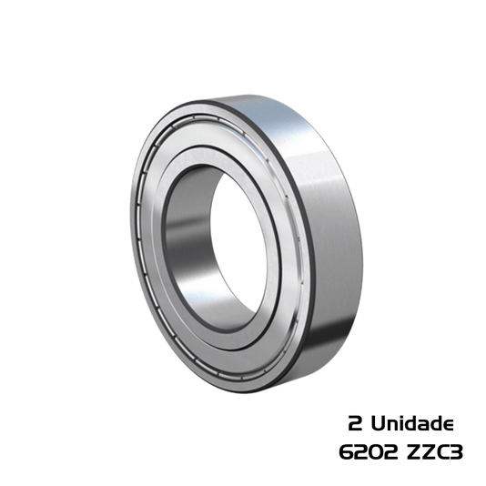 Kit 2 Rolamento 6202 ZZC3 Radial de Esferas NTN