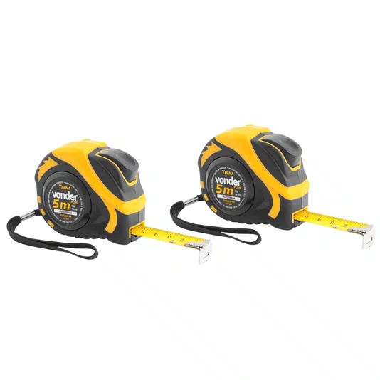 Kit 2 Trena Curta de Aço com Autotrava 5m X 19mm Vonder Plus