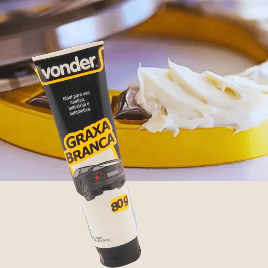 Kit 2 Unidades Graxa Branca Bisnaga 80g Vonder