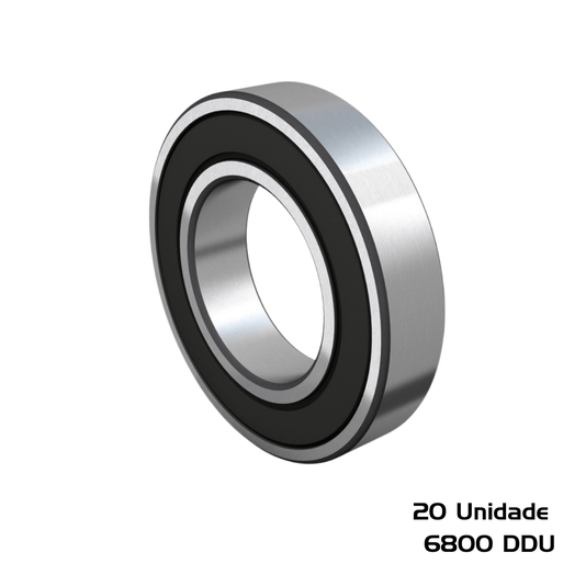 Kit 20 Rolamento 6800 DDU 2RS 10x19x5 Radial de Esferas Nis