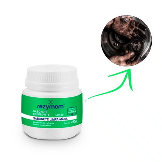 Kit 24 Sabonete Esfoliante Limpa Mãos Limão 250g Rezymom