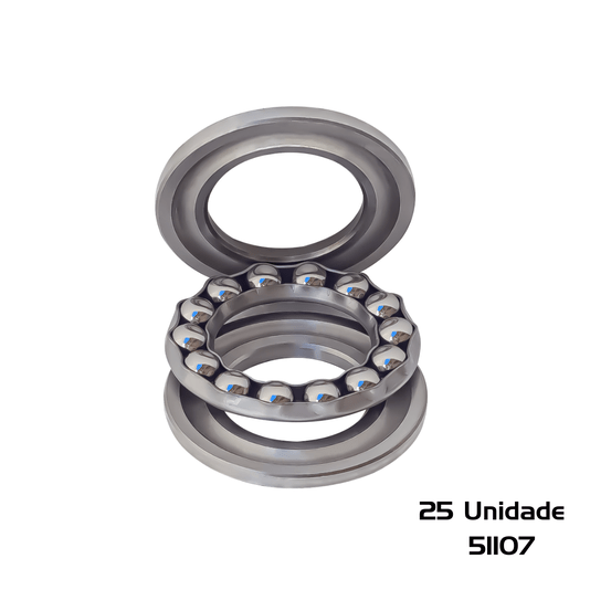 Kit 25 Rolamento 51107 Axial de Esferas 35x52x12 Encosto DMR