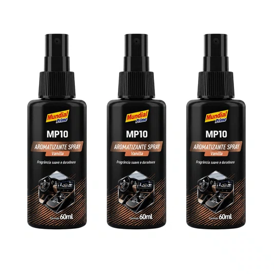 Kit 3 Aromatizante Perfume Automotivo Aroma Vanilla 60ml