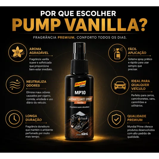 Kit 3 Aromatizante Perfume Automotivo Aroma Vanilla 60ml