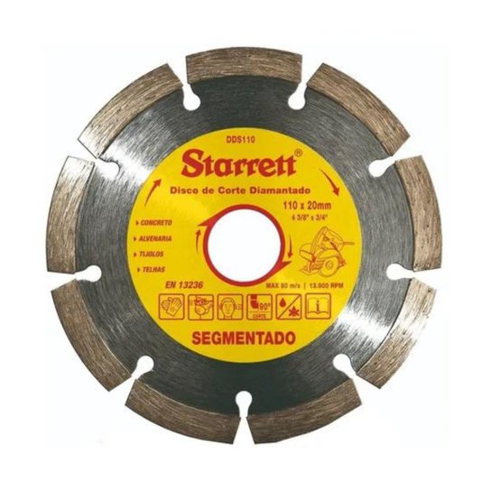Kit 3 Disco de Corte Diamantado 110mm Kddp110-3 Starrett