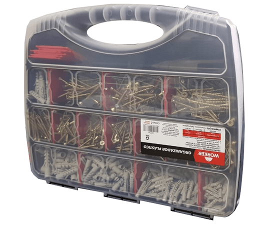 Kit 330 Bucha + 1000 Parafuso Phillips para Madeira Móveis Mdf