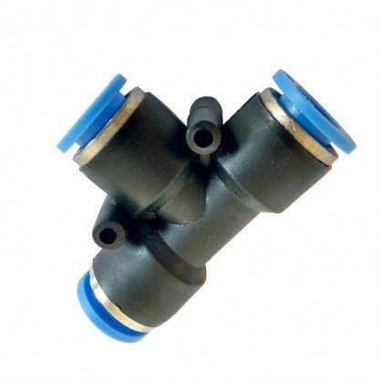 Kit 4 Emenda União T 6mm e 8mm + 10m de Tubo PU 6mm e 8mm