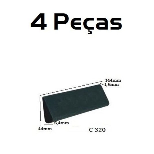 Kit 4 Pedra Goiva Abrasiva para Afiar Amolar 144 x 44 x 6,4 x 1,6mm Grão 320 - Fratec